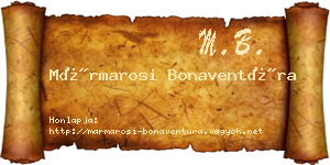 Mármarosi Bonaventúra névjegykártya